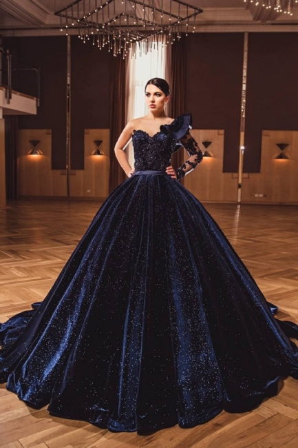 Long sleeve ball shop gown prom dress