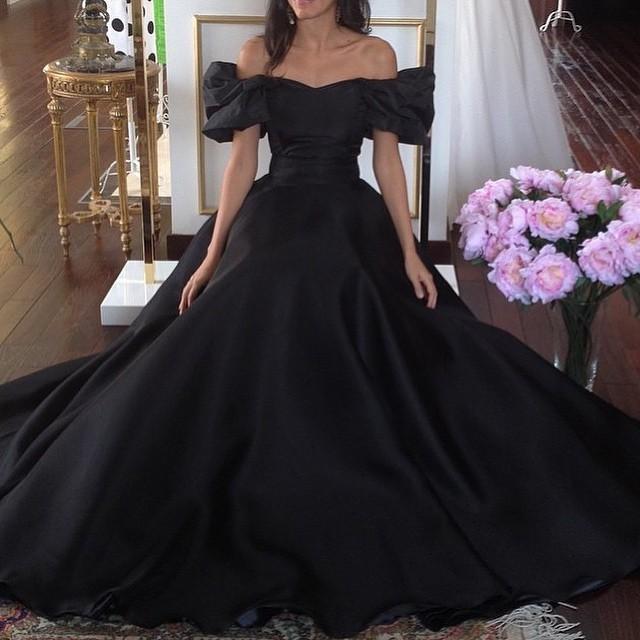 Off shoulder black ball on sale gown