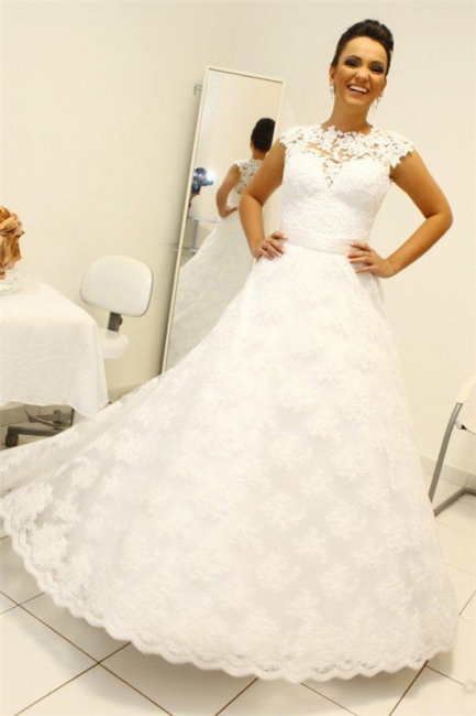 Two Pieces Lace Sheath Wedding Dresses Sleeveless Mini Bridal Gowns