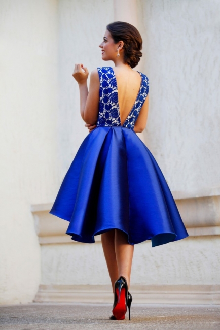 Long blue shop cocktail dress