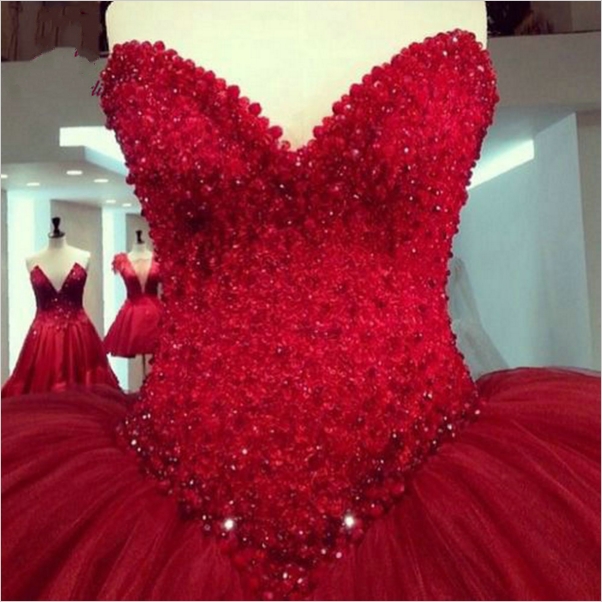 red princess wedding dress