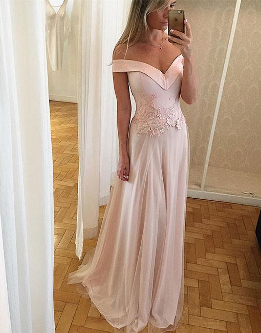 pale pink formal gown